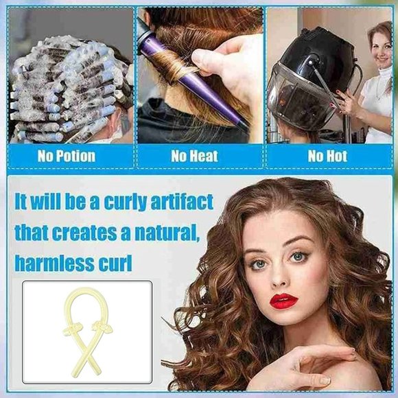 Heatless Hair Curlers For Long Hair to Sleep Overnight, MH MOIHSING Women Girls - Picture 5 of 6